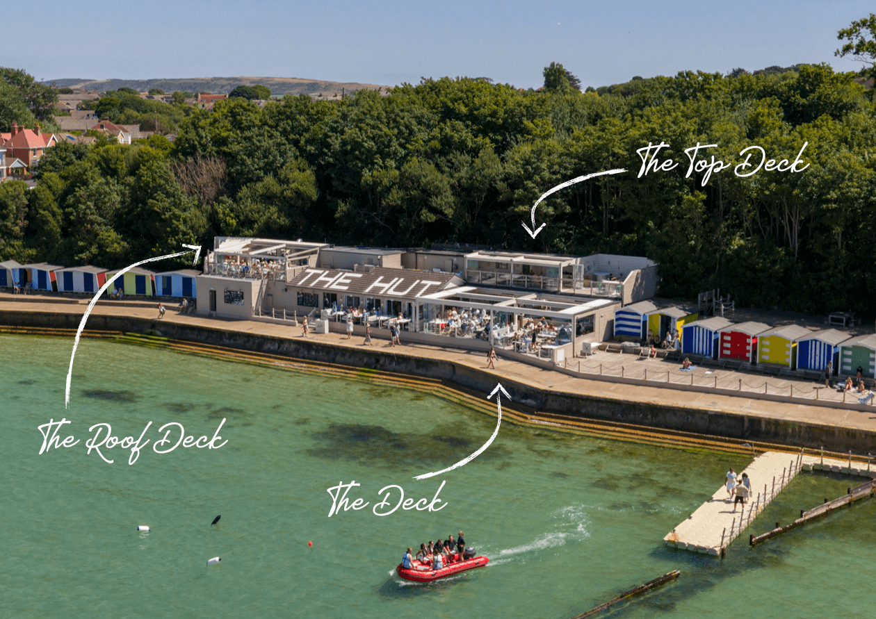 The Hut Colwell Bay seating areas